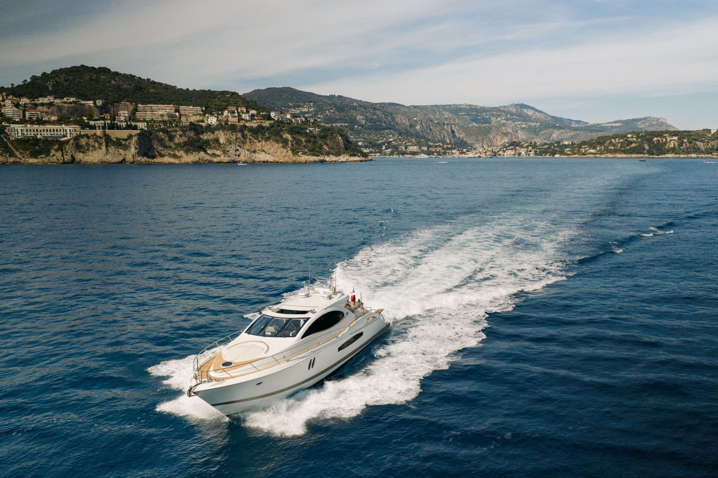 Sans Regret cruising off the French Riviera